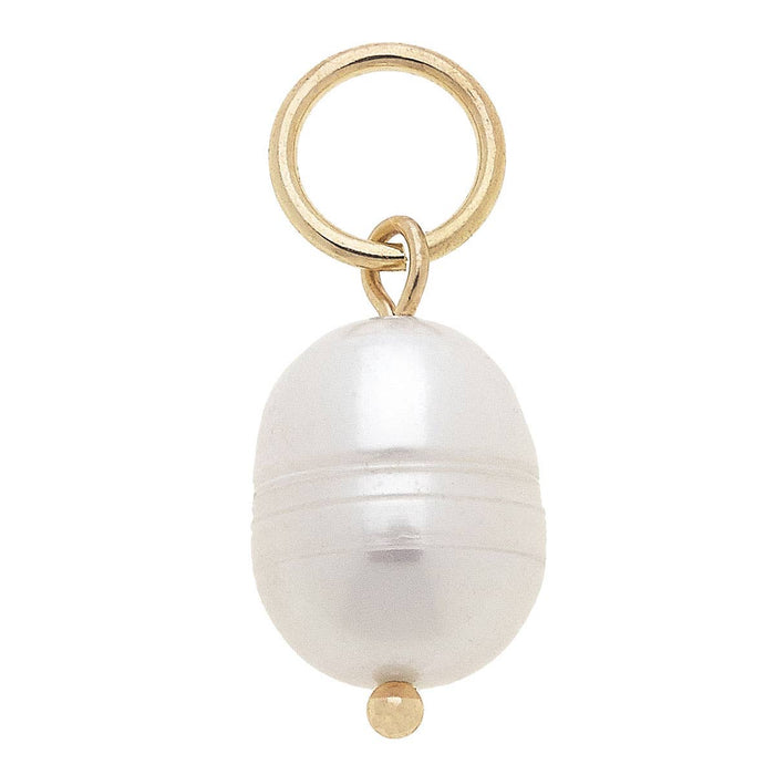 Ivory baroque pearl charm for jewelry gift from Magnolias Home Decor