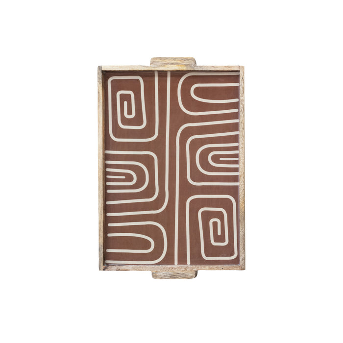 Design Enameled Mango Wood Tray