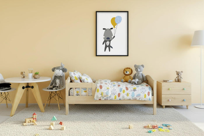 Kids Art Print Cute Doggy Balloons, Kids Wall Art, Nursery Art Prints, Kids Wall Decor, Nursery Wall Art, Kids Modern Art Prints, Kids Bedroom Wall Decor, Made in the USA | Pippa + June