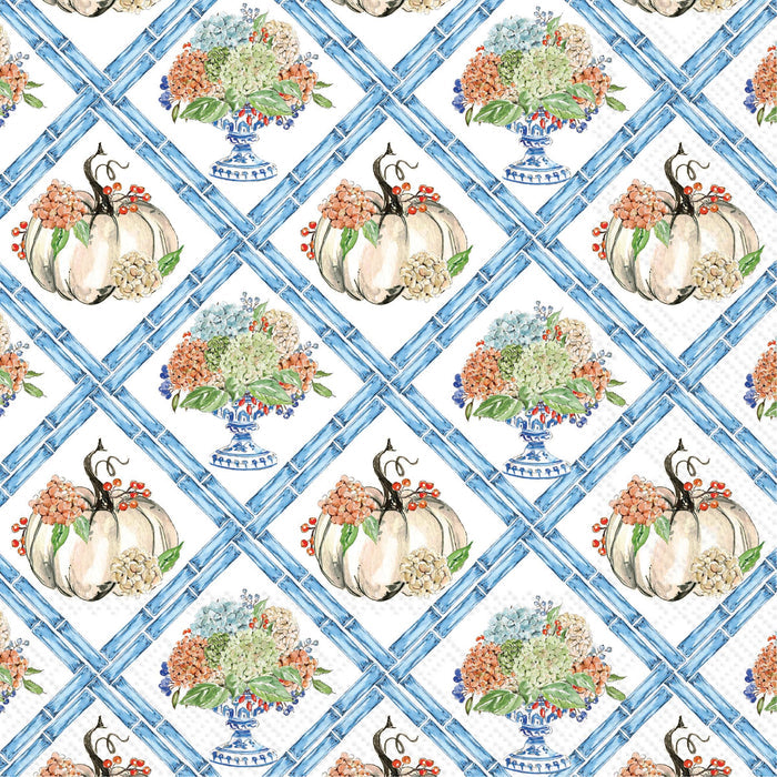 Fall Hydrangea Trellis Luncheon Napkins Set of 20
