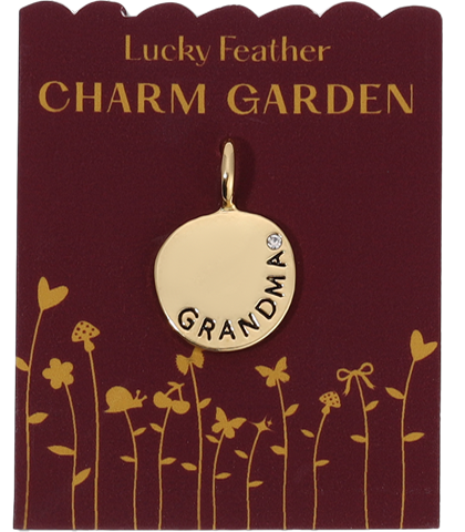 Gold Grandma 14k charm for jewelry gift from Magnolias Home Decor