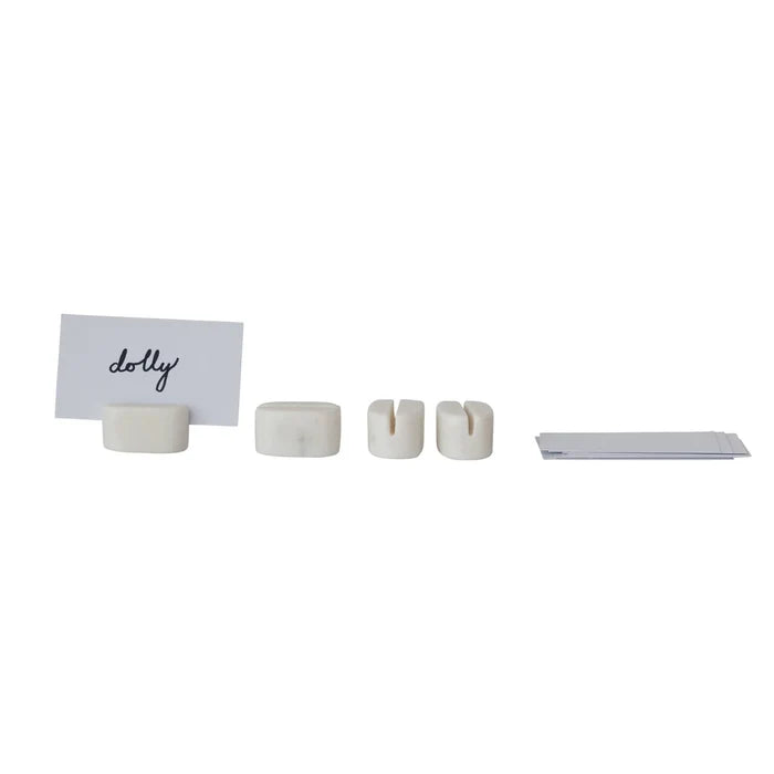 Marble Place Card/Photo Holders Set of 4