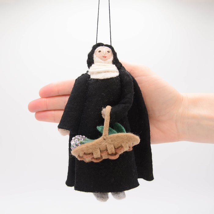 Nun with Lavender Ornament
