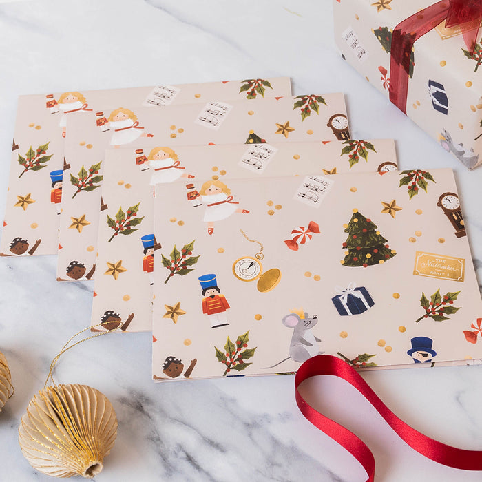 Nutcracker Ballet Wrapping Paper Sheets - Set of 4