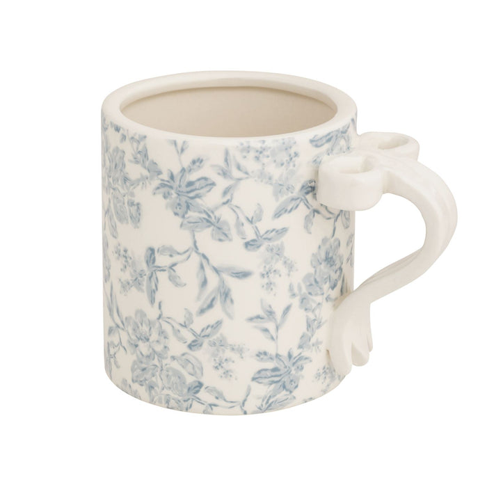 Toile Bow Handle Mug