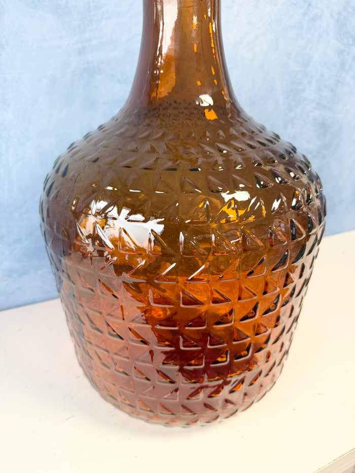 12L Topaz Relief Recycled Glass Vase