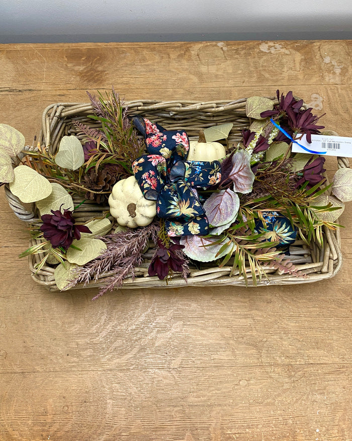 Silk floral mixed fall memories swag 24 inch handmade for farmhouse transitional fall home decor from Magnolias Home Decor