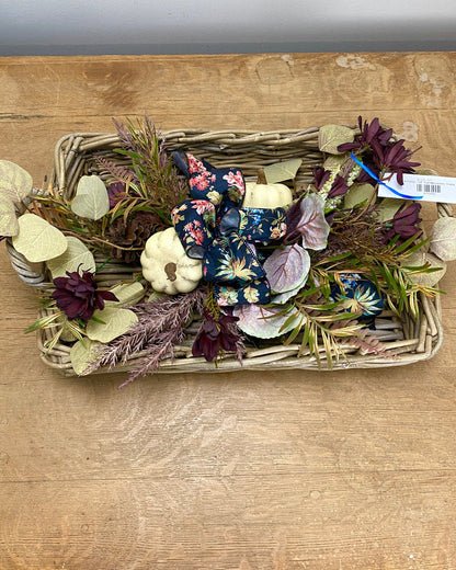 Silk floral mixed fall memories swag 24 inch handmade for farmhouse transitional fall home decor from Magnolias Home Decor