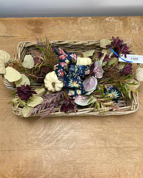 Silk floral mixed fall memories swag 24 inch handmade for farmhouse transitional fall home decor from Magnolias Home Decor