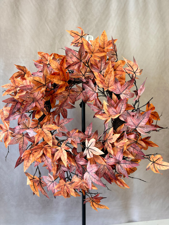 28" Autumn Maple Leaf Wreath