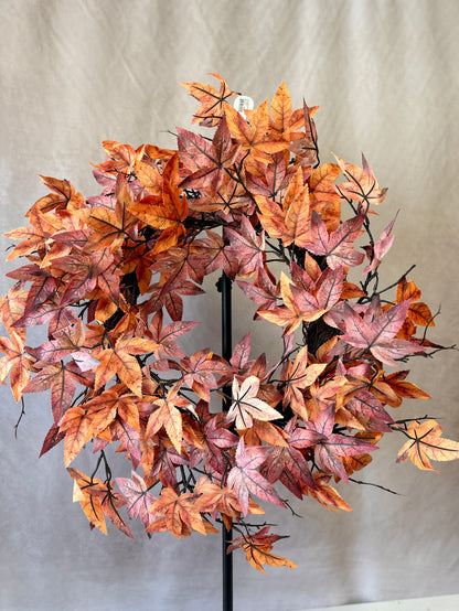 28" Autumn Maple Leaf Wreath