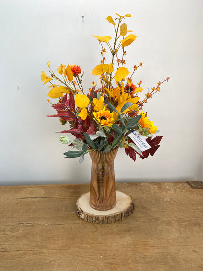 Silk floral mixed autumns palette drop-in 28 inch handmade for farmhouse transitional fall home decor from Magnolias Home Decor