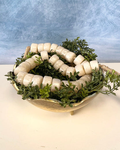 38" Ivory Resin Beaded Garland