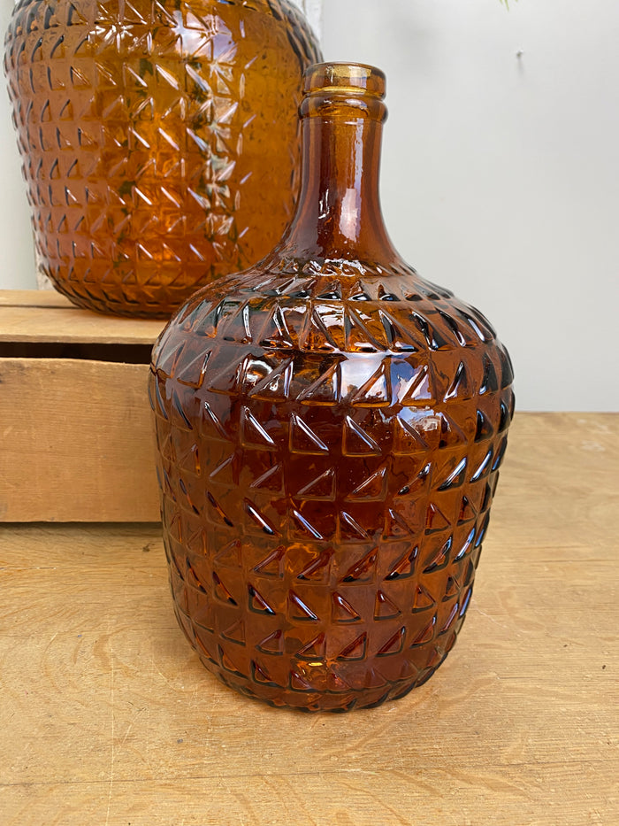 4L Topaz Relief Recycled Glass Vase