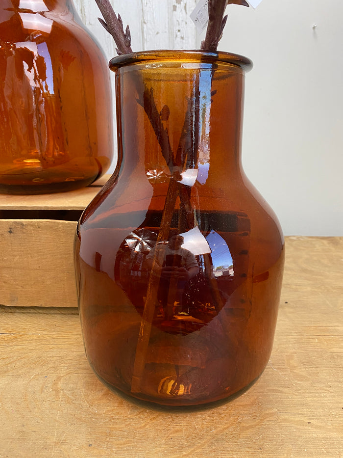 5.5L Topaz Recycled Glass Wide Mouth Vase