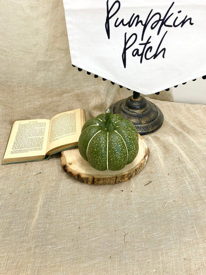 6" Green Spotted Pumpkin