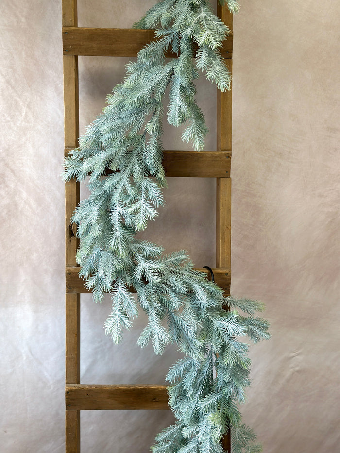 6' Snowy Sitka Spruce Garland
