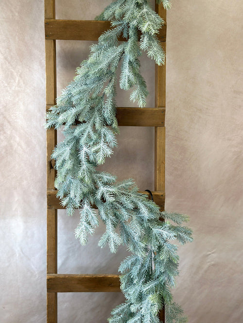 6' Snowy Sitka Spruce Garland