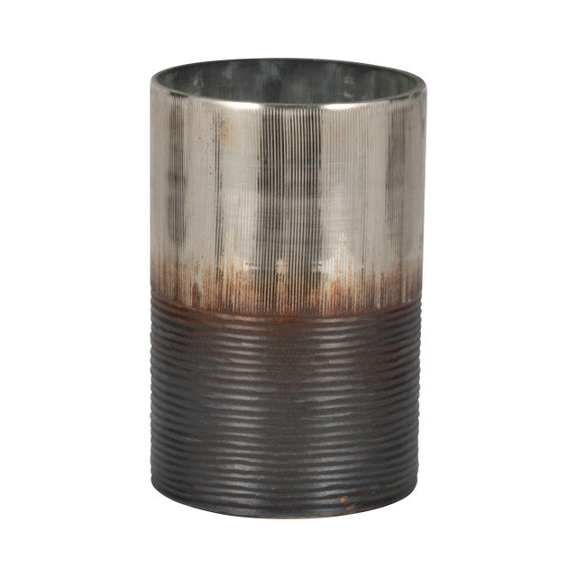 9" Metallic 2-Tone Vase