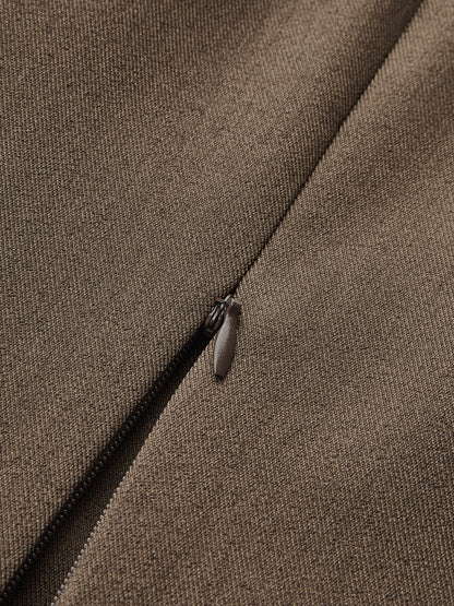 Deep V Cinched Waist Metal Buckle Vest