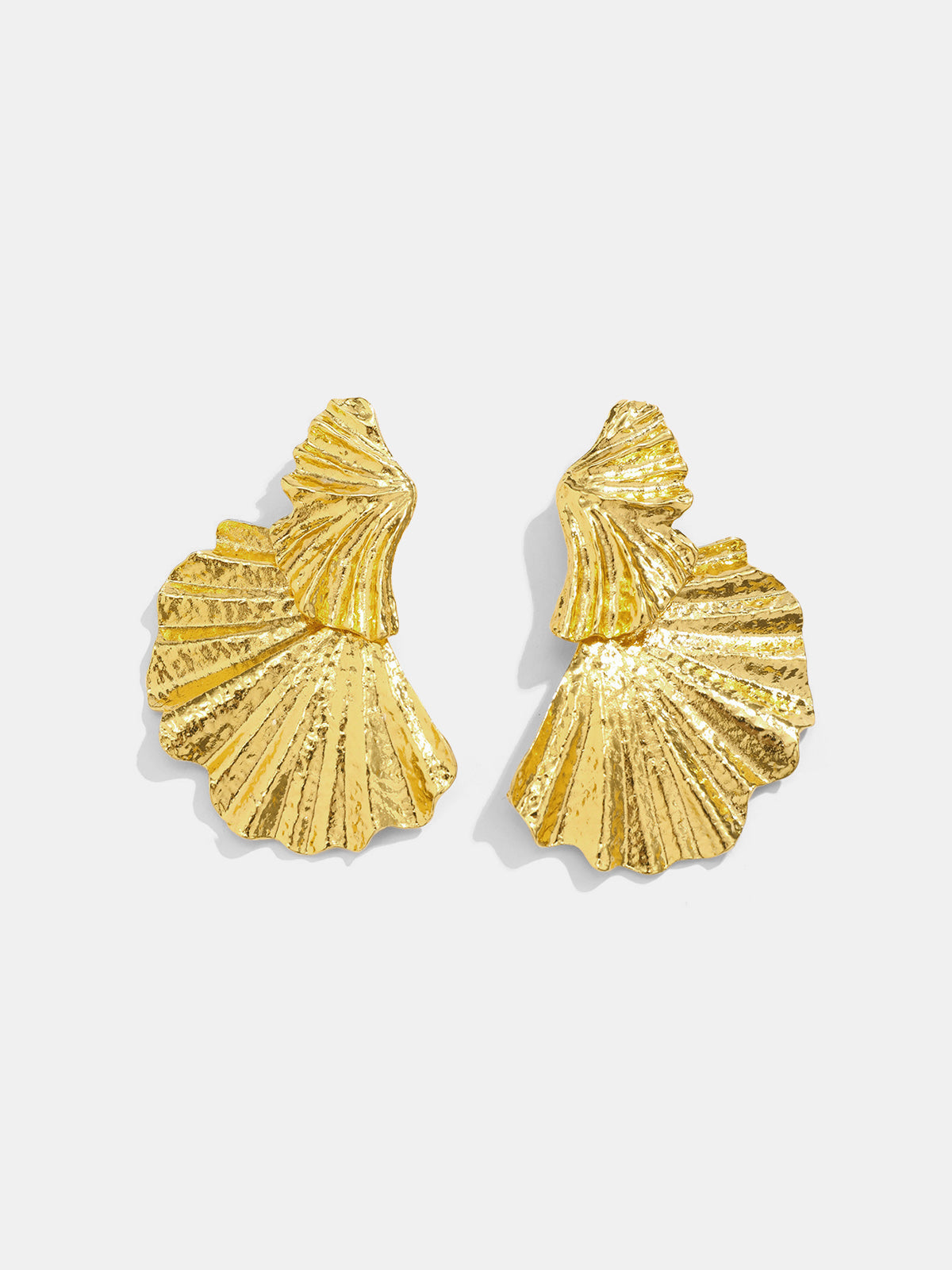 Double Fan Statement Earrings