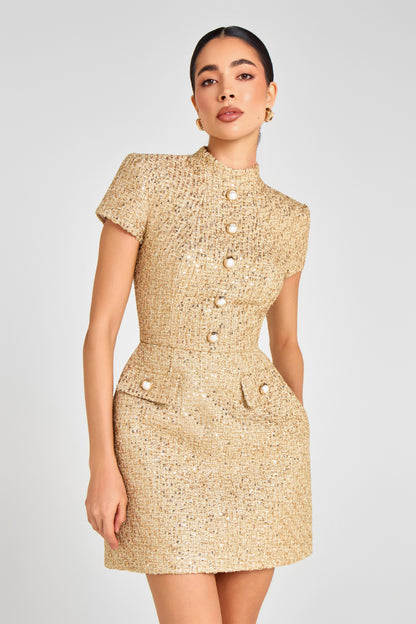 Elysia Gold Dress