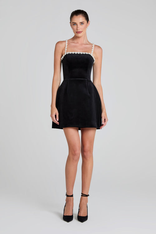 Em Velvet Black Dress