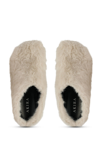 AKIRA RHYS IVORY FUZZY FLAT