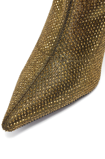AKIRA GOLD SELMA GOLD SPARKLE OVER THE KNEE BOOT