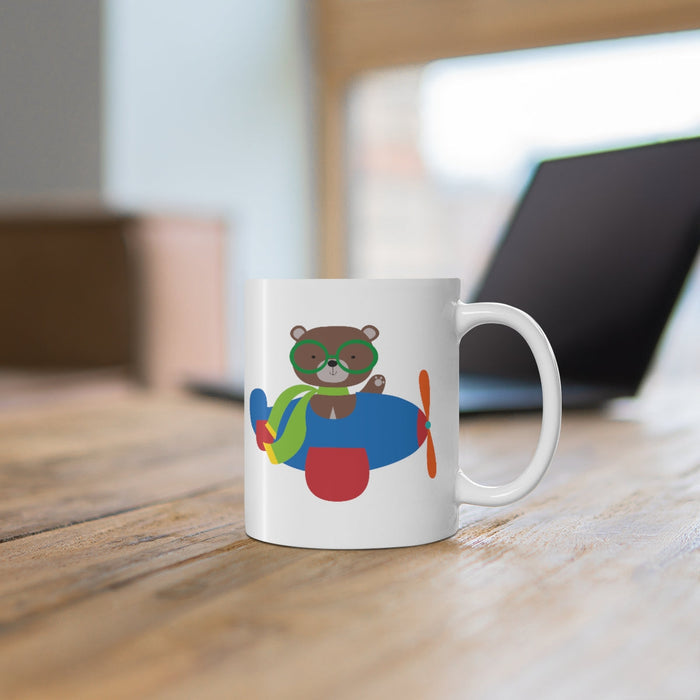 Boys Mug Airplane Bear, Boys Drinkware, Boys Cup & Tabletop Accessories, Made in the US | Pippa + June