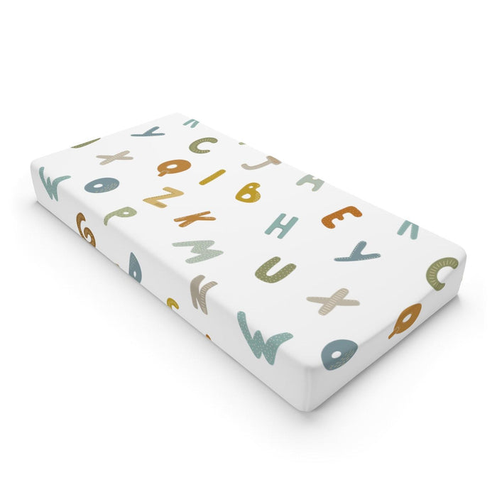 Neutral Nursery Change Pad Alphabet, Unisex Baby Bedding, Pippa + June