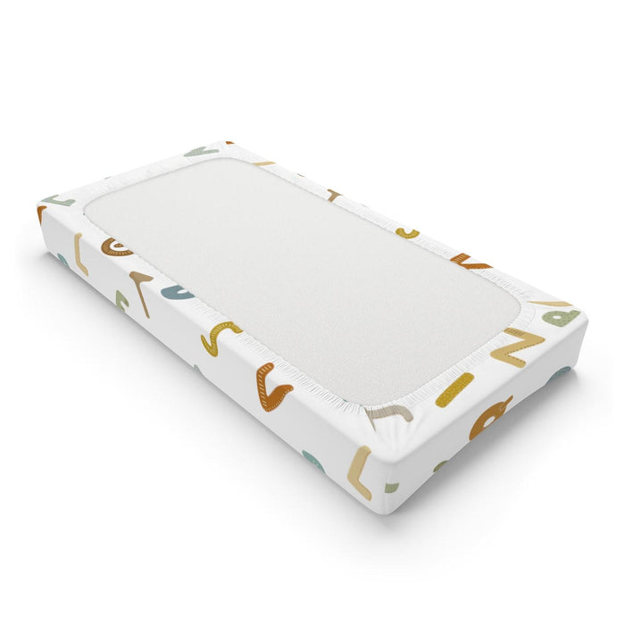 Neutral Nursery Change Pad Alphabet, Unisex Baby Bedding, Pippa + June