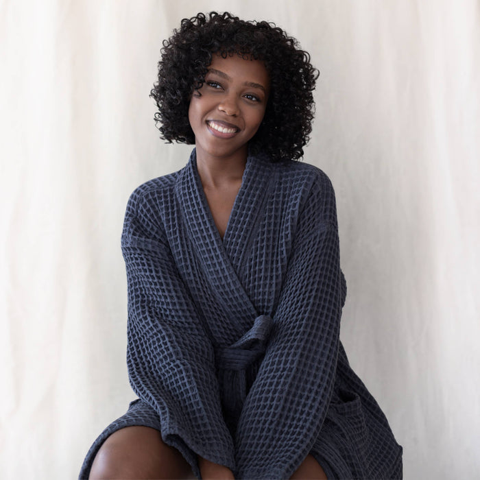 Anthracite Luxurious Waffle Bathrobe / 3XL