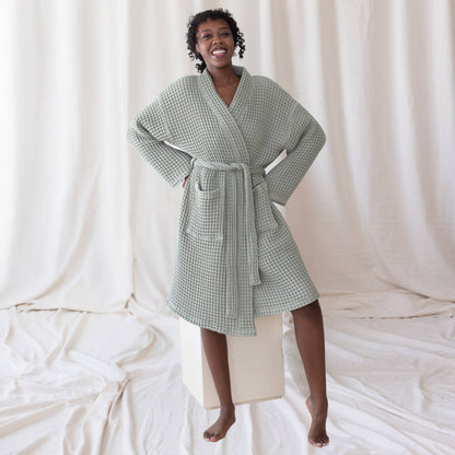 Anthracite Luxurious Waffle Bathrobe / 3XL