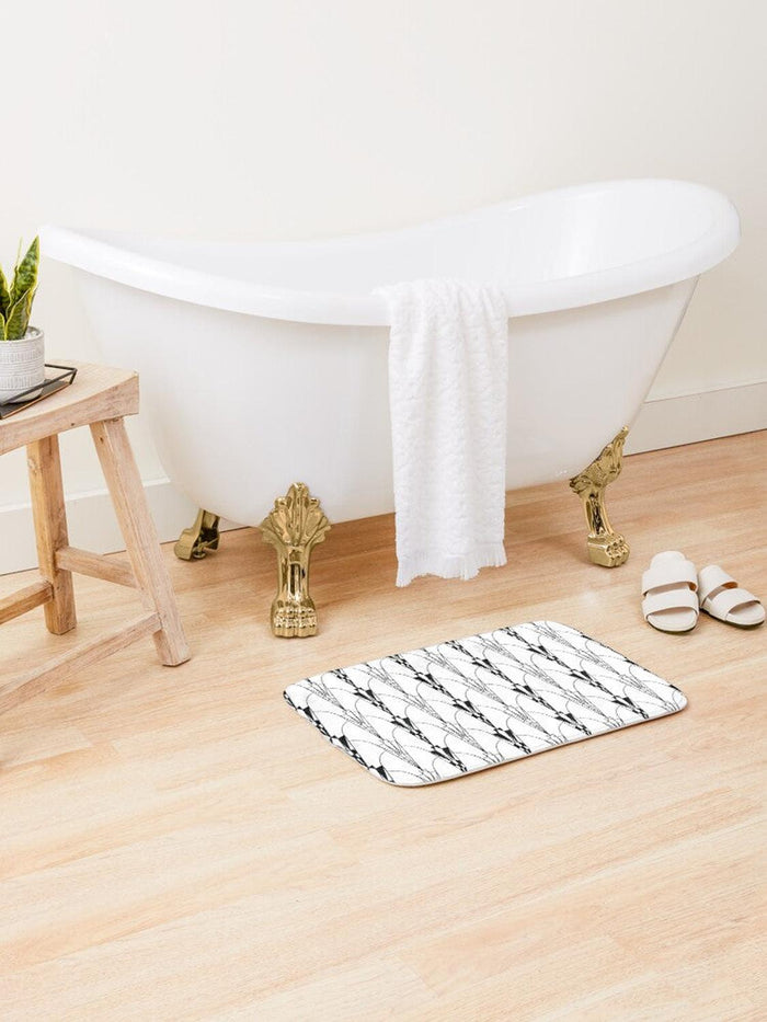 Art Deco Bath Mat, Bath Rug Modern Bathroom Decor  | Pippa + June