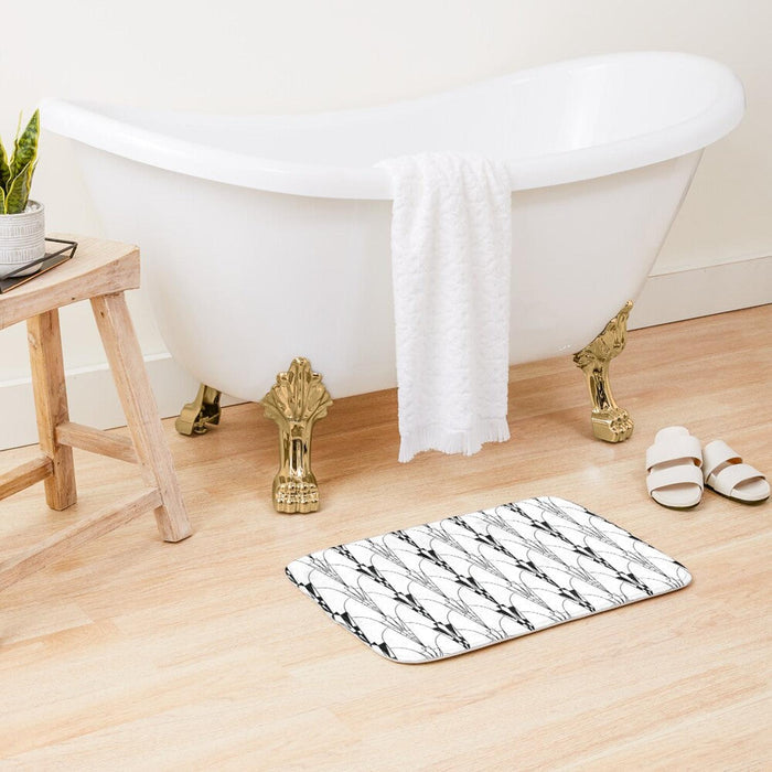 Art Deco Bath Mat, Bath Rug Modern Bathroom Decor  | Pippa + June