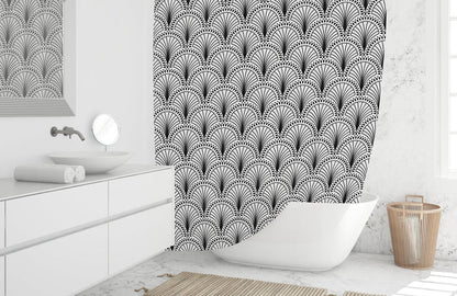 Shower Curtain Art Deco Vintage 1920s, Vintage Style Shower Curtain, Art Deco Decor, Bath Curtain, Bathroom Decor & Accessories, Made in the USA | Pippa + June
