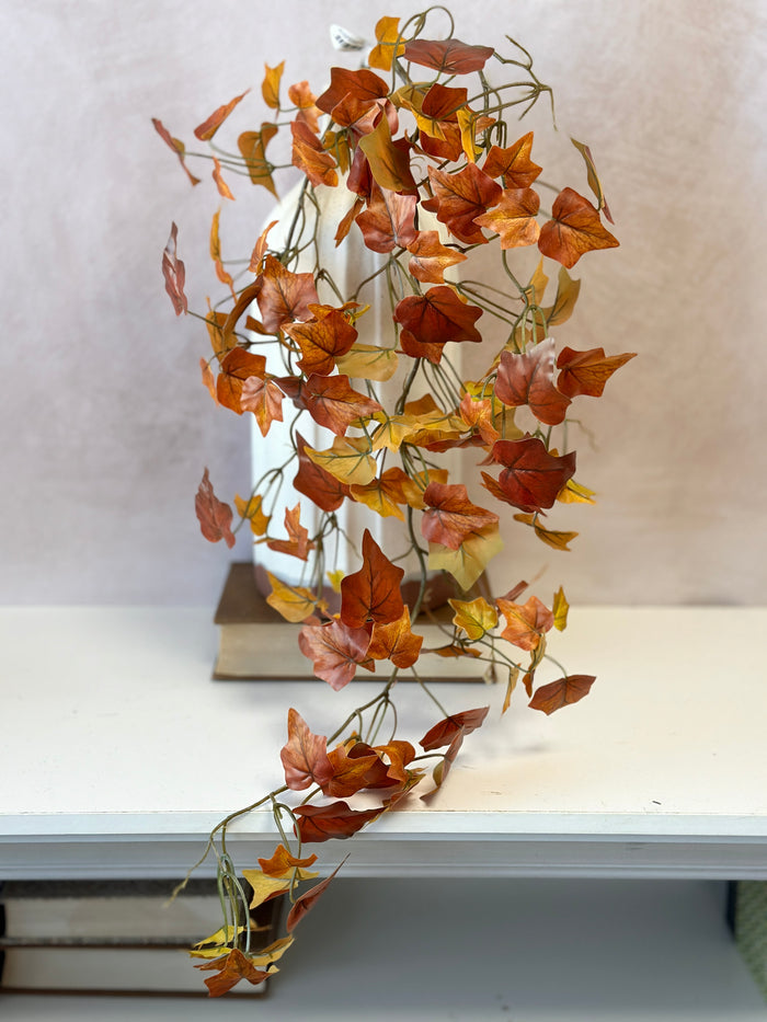 Silk autumn cottage ivy falling spray outdoor safe for farmhouse cottagecore fall home decor from Magnolias Home Decor