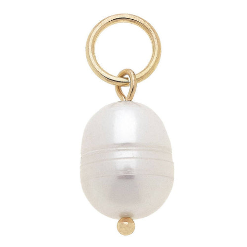 Ivory baroque pearl charm for jewelry gift from Magnolias Home Decor