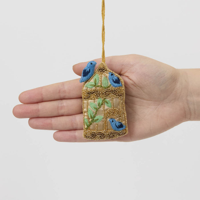 Birdcage Beaded Ornament