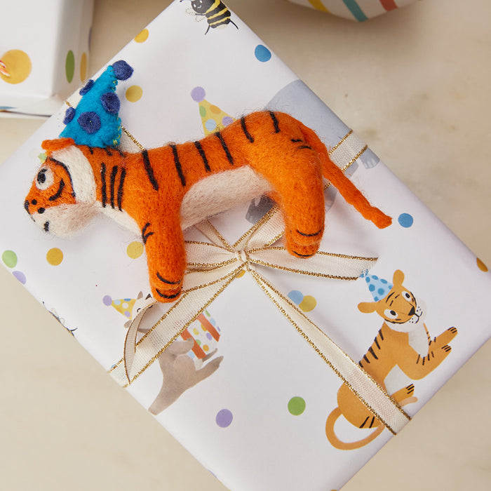 Birthday Party Animals Wrapping Paper Sheets - Set of 3