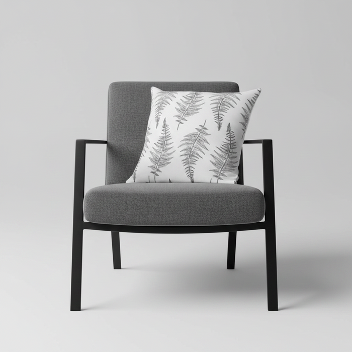 Boho Throw Pillow Foliage Black White, Decorative Pillows, Accent Pillows, Throw Pillow Covers, Boho Decor, Bedroom Throw Pillows, Made in the USA | Pippa + June