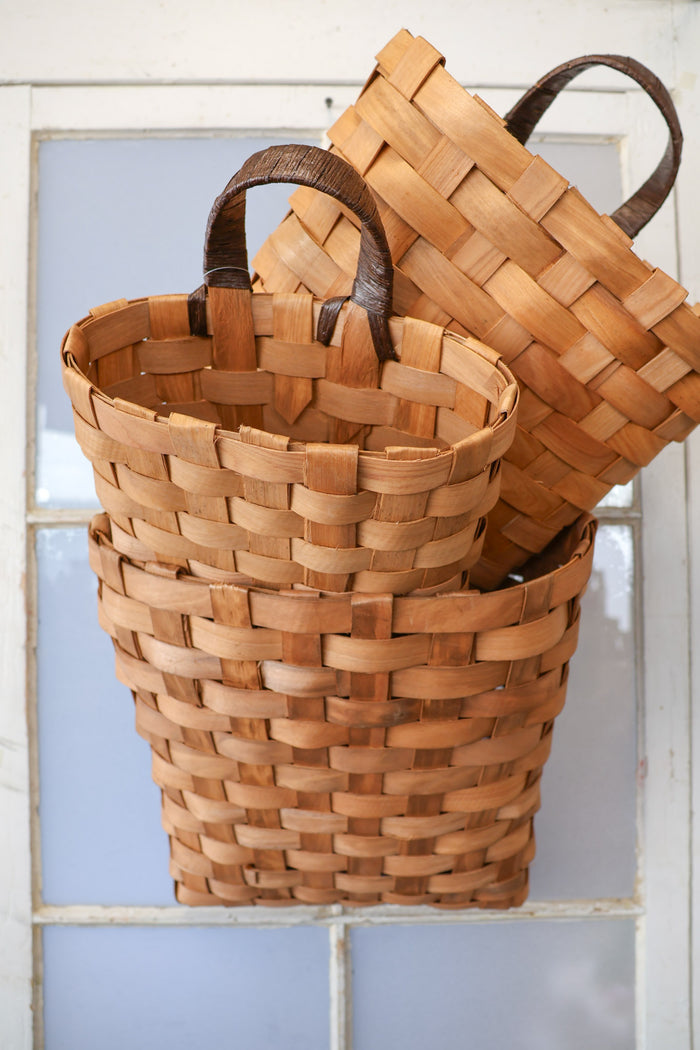 Brown Hanging Wall Basket - 3 Sizes