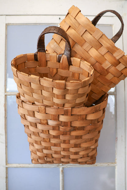 Brown Hanging Wall Basket - 3 Sizes