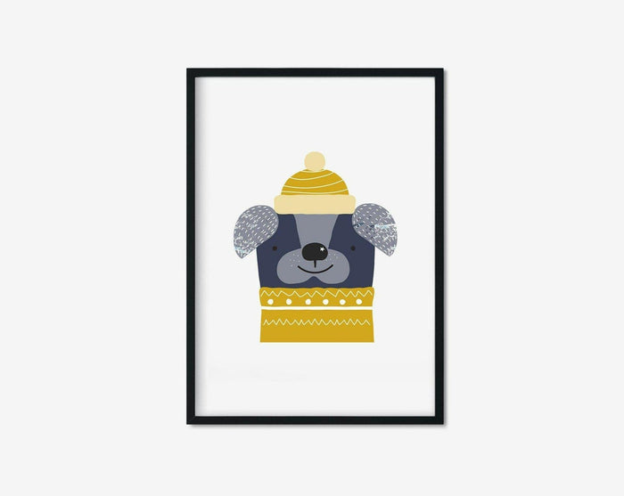 Kids Dog Art Print Buddy, Kids Art Prints, Nursery Art Prints, Kids Wall Art, Nursery Wall Art, Kids Modern Art Prints, Kids Bedroom