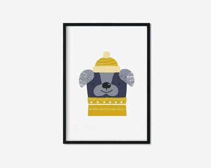 Kids Dog Art Print Buddy, Kids Art Prints, Nursery Art Prints, Kids Wall Art, Nursery Wall Art, Kids Modern Art Prints, Kids Bedroom