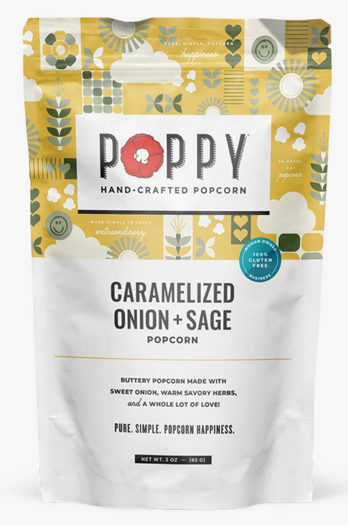 Caramelized Onion & Sage Poppy Popcorn