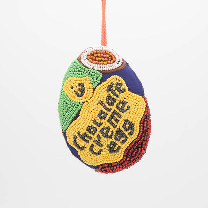 Chocolate Creme Egg Beaded Ornament