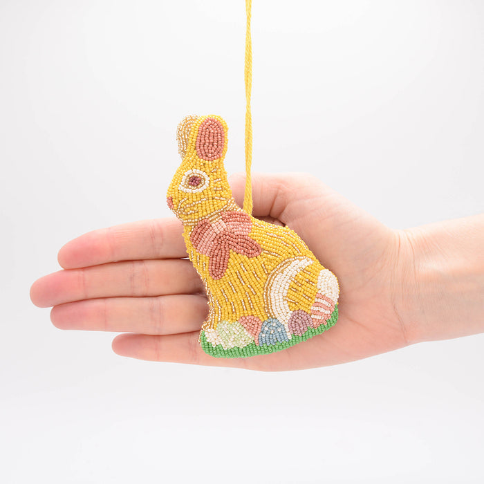 Chocolate Easter Bunny Beaded Ornament