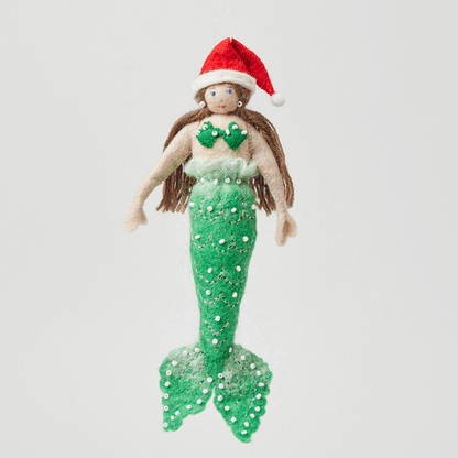 Christmas Mermaid Ornament - Light